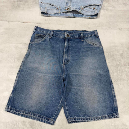 Dickies carpenter skate jorts W36 blue Loose relaxed fit denim cargo summer skate shorts