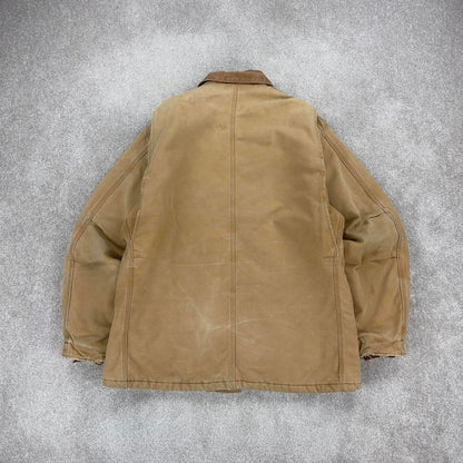 Hamilton brown Carhartt jacket XL - canvas arctic quilt lined chore coat collar