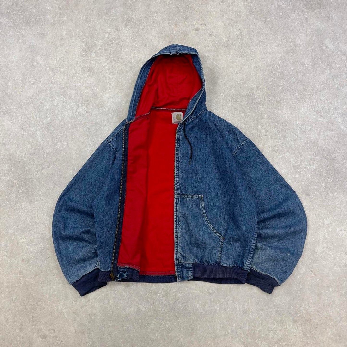 Vintage denim Carhartt active jacket cropped XS 1960s/70s blue denim active