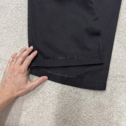 Baggy Dickies double knee carpenter pants faded black Loose twill chino style skate work trousers