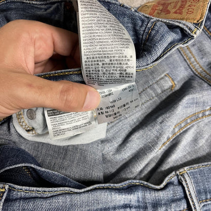 Levi's 505 straight fit jeans y2k blue Regular straight leg denim pants red tab logo