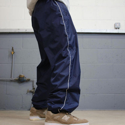 Navy baggy Nike Team trackies Large loose y2k style joggers embroidered Swoosh track pants stripes