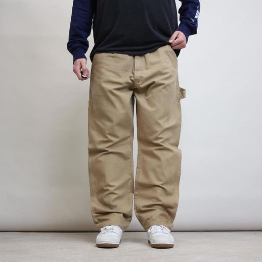 Wrangler carpenter trousers W38L30 tan loose cargo skater trousers