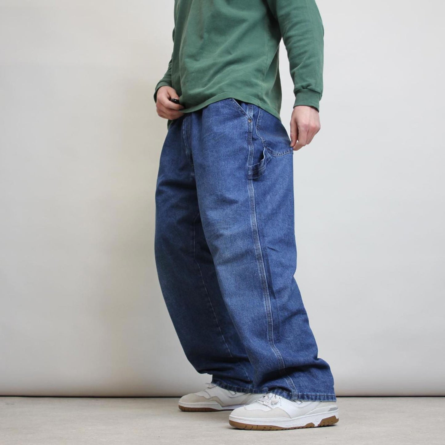 Blue Wrangler carpenter jeans W40L30 Loose denim skate pants