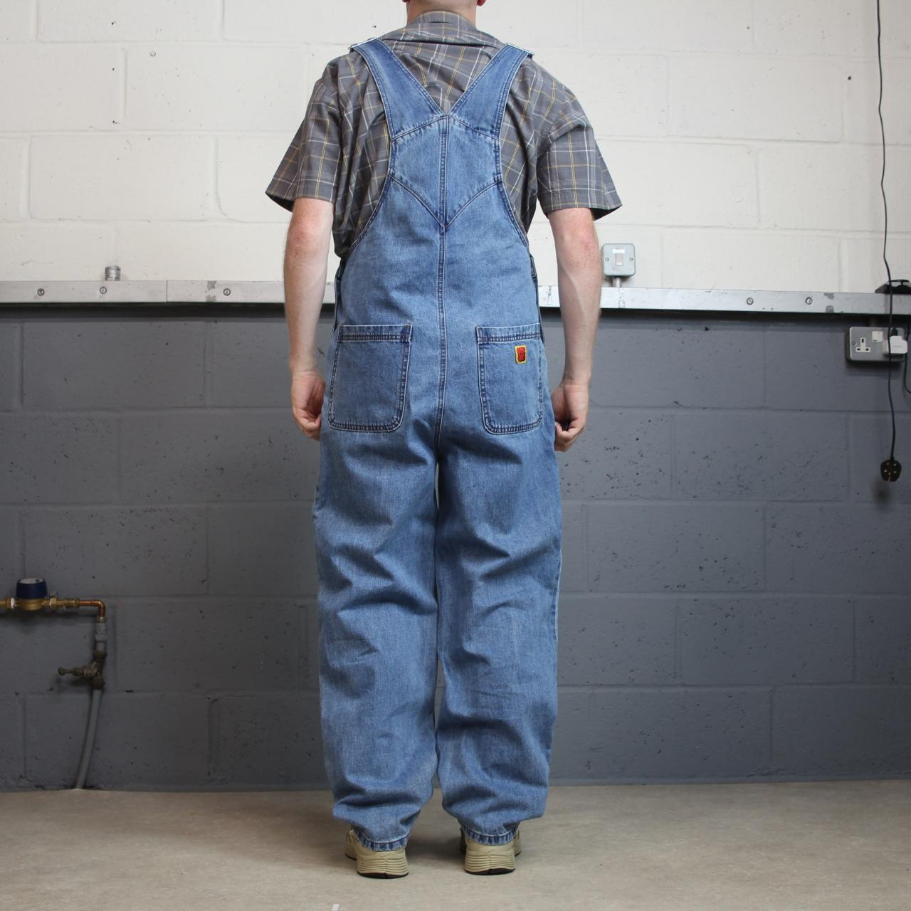 Empyre baggy dungarees y2k denim overalls blue Vintage workwear bib & brace utility
