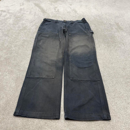 Carhartt double knee carpenter jeans black canvas W34L30 90s style thick loose leg cargos