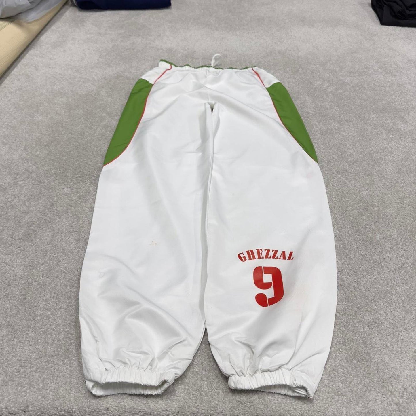 Baggy Puma Algeria Football trackies Small y2k floaty leg joggers print design shell suit pants