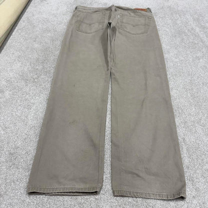 Levis 505 jeans straight leg W36L32 beige loose y2k style pants red tab logo