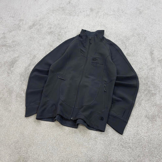 North Face technical jacket M women's black grey TNF Windwall y2k style autumn windbreaker