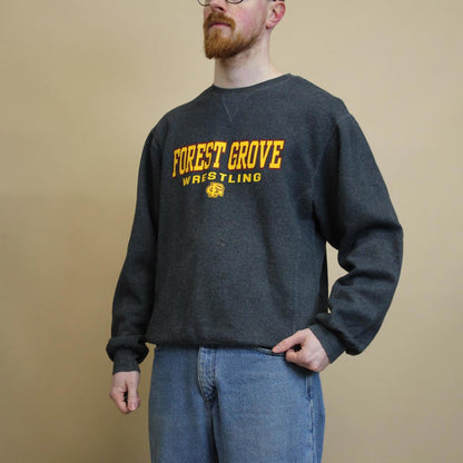 Grey vintage Russell sweatshirt M