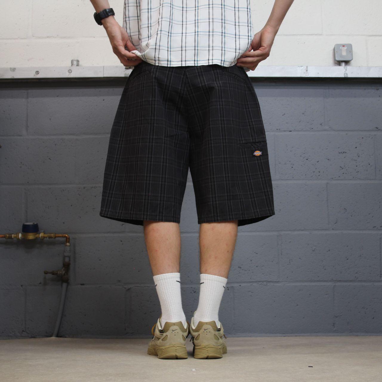 Dickies checkered chino shorts carpenter grey black Chino skater / surf shorts loose fit festival
