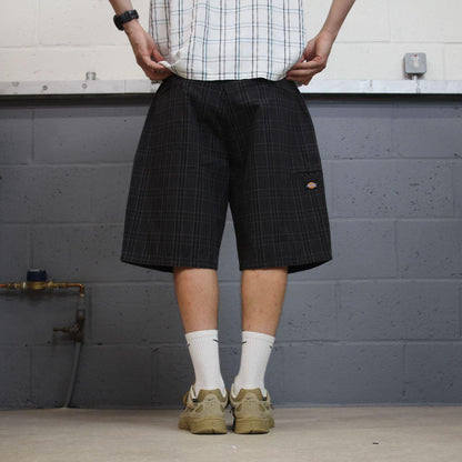 Dickies checkered chino shorts carpenter grey black Chino skater / surf shorts loose fit festival