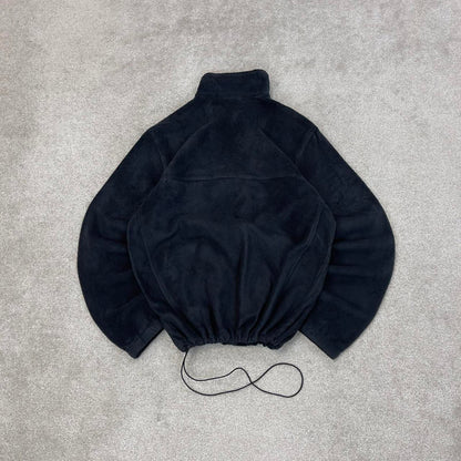 Black Columbia technical full zip fleece M y2k style autumn adjustable waist