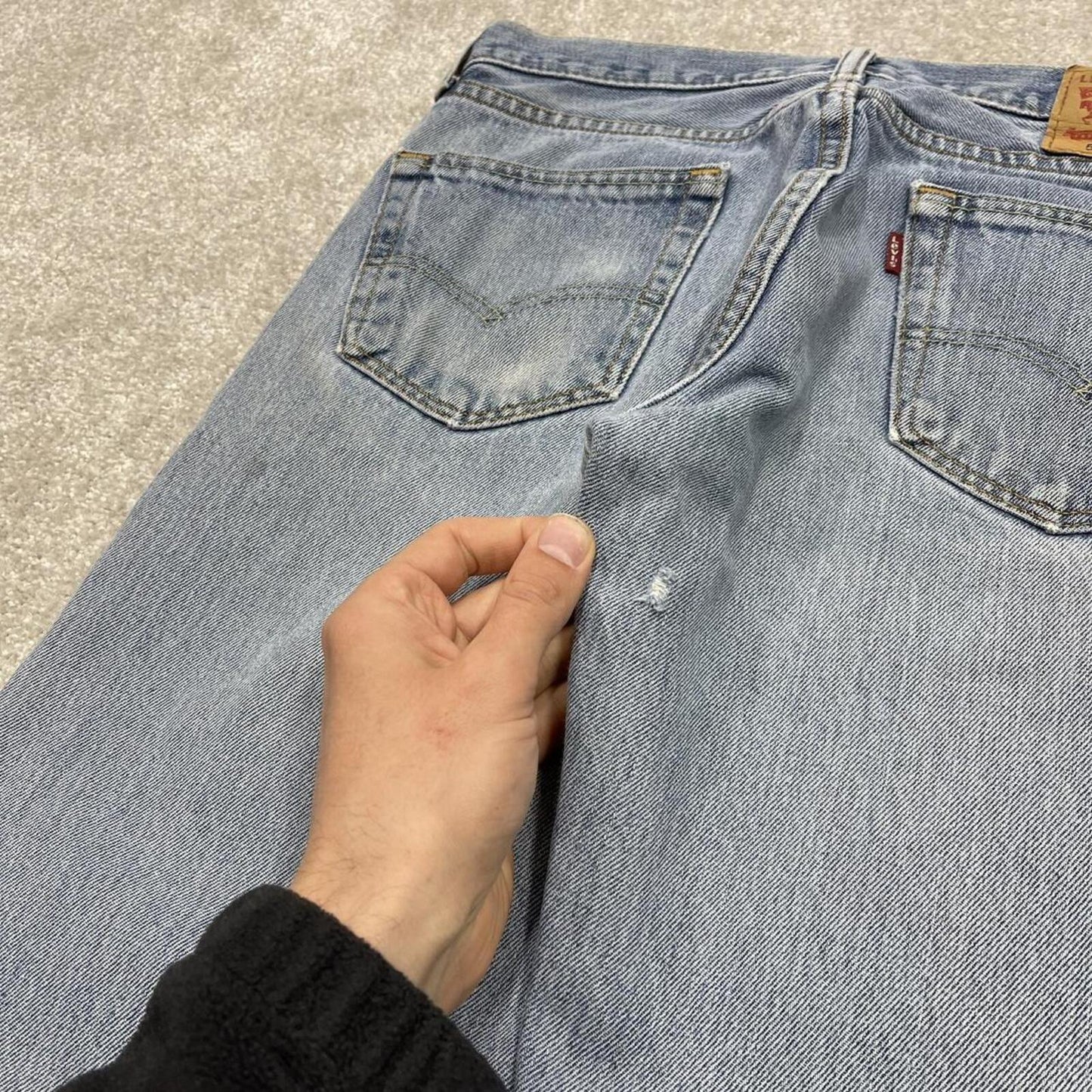 Y2k Levi's 505 jeans blue 30x32 Straight leg / slim denim pants red tab logo