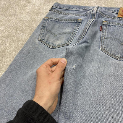 Y2k Levi's 505 jeans blue 30x32 Straight leg / slim denim pants red tab logo