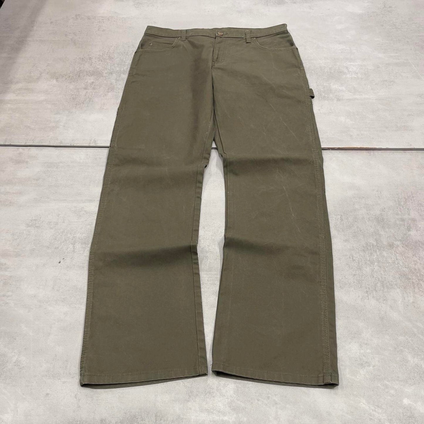 Loose Dickies carpenter jeans W34L34 90s skate style green canvasy cargos