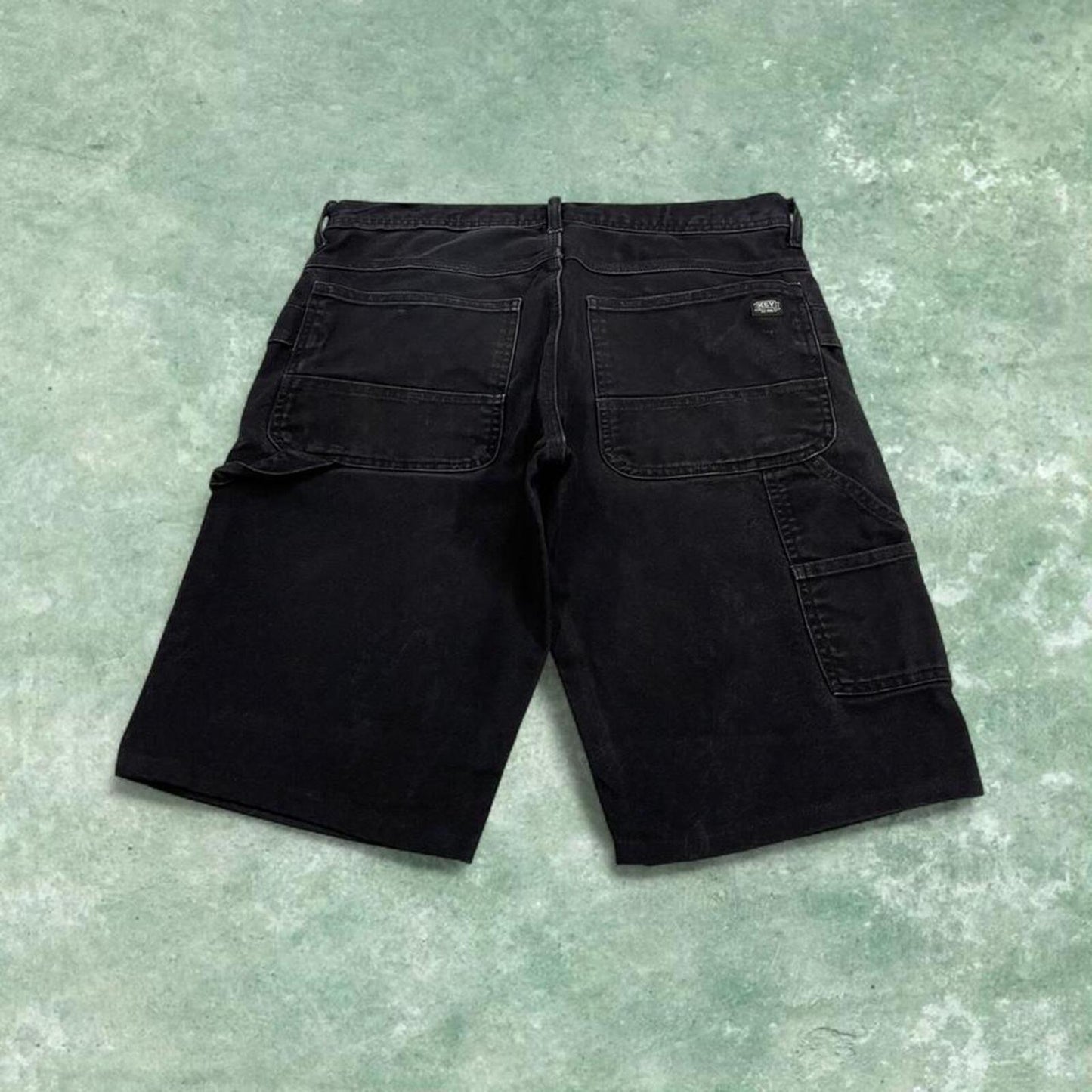 Key denim carpenter shorts cargo blue Loose summer festival jean shorts