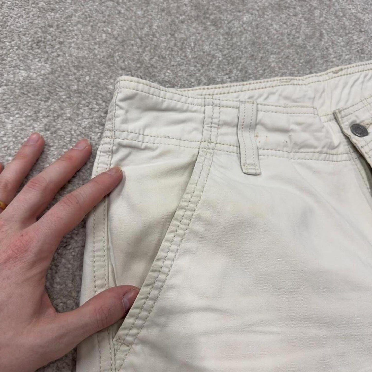 Levi’s cargo chino shorts white Y2K cargo shorts summer festival