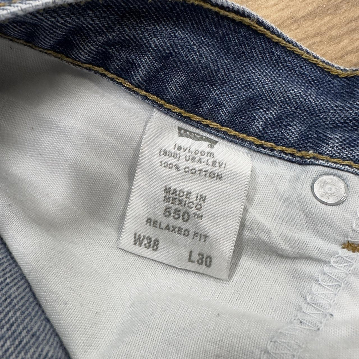 Levi's 550 jeans relaxed fit y2k Loose straight blue denim pants red tab logo