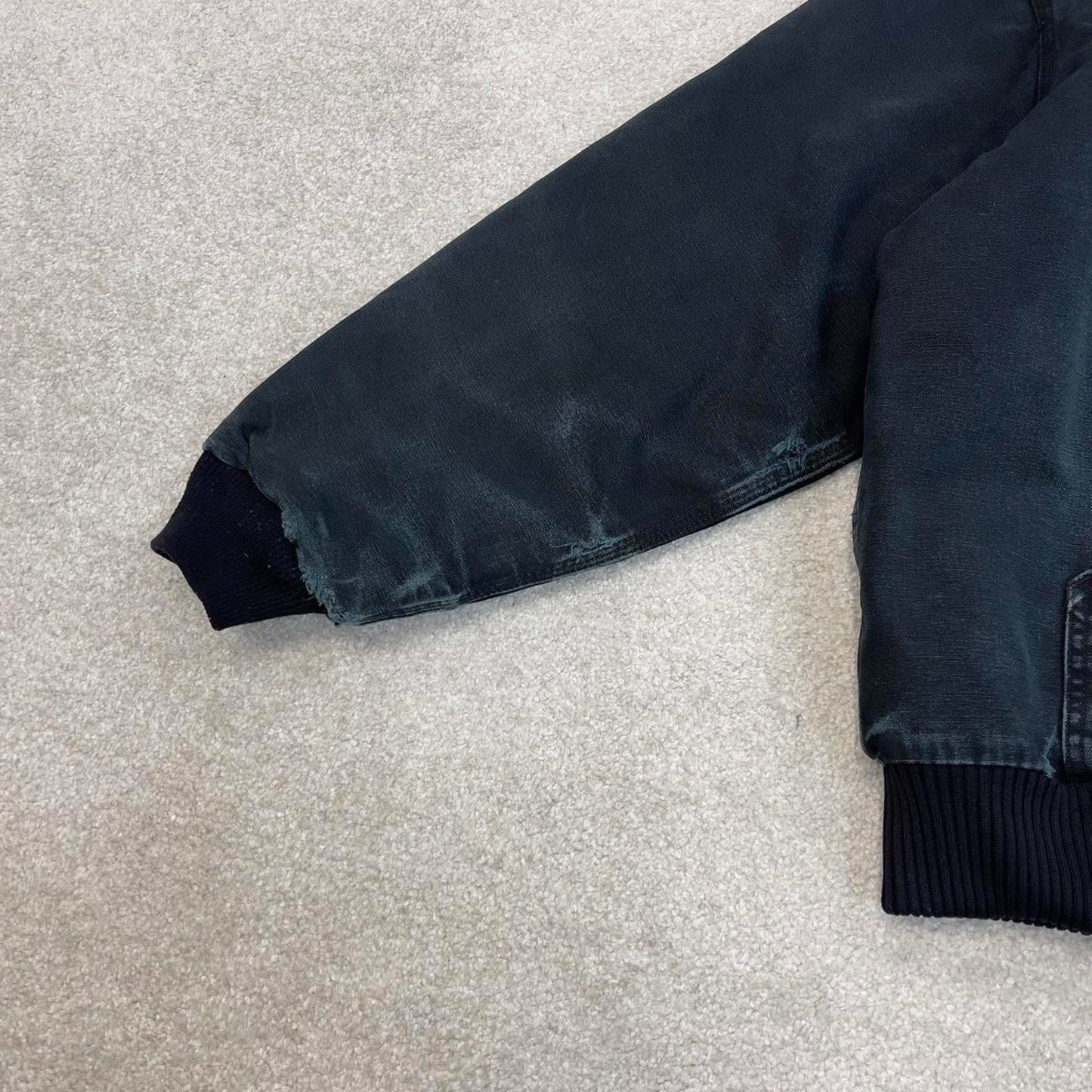 Vintage Black Carhartt hooded active jacket XL 90s style skater canvas bomber