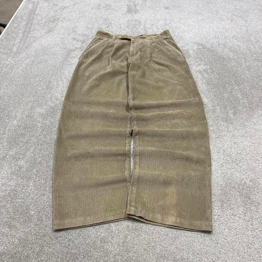Vintage baggy corduroy pants brown Black Brown wide wale chunky jumbo cord trousers