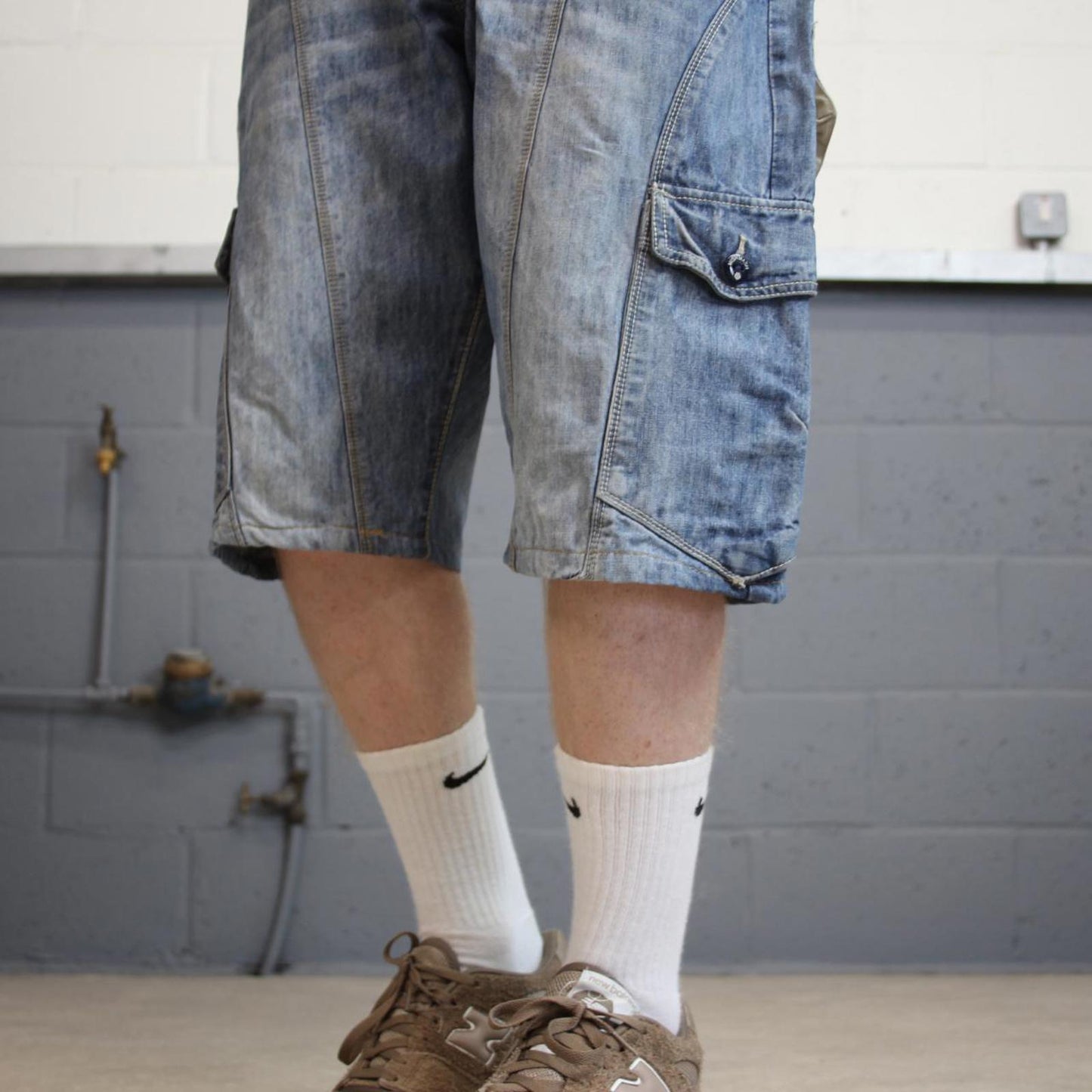 Blue Mish Mash Cargo jorts W38
