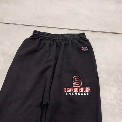 Y2k black Champion joggers S Loose sweatpants embroidered logo