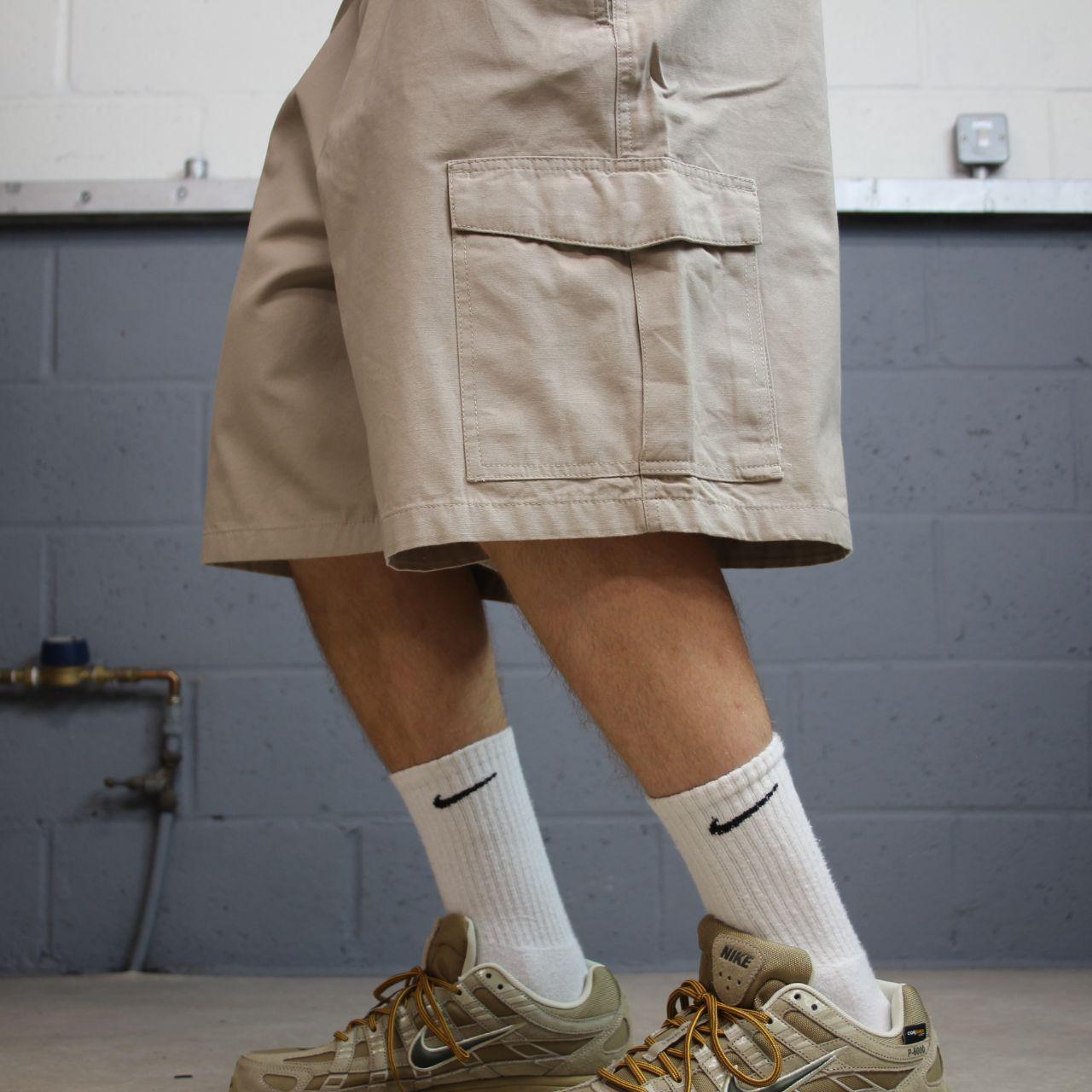 Chaps Baggy cargo shorts y2k beige Loose floaty chino utility summer festival hiking shorts