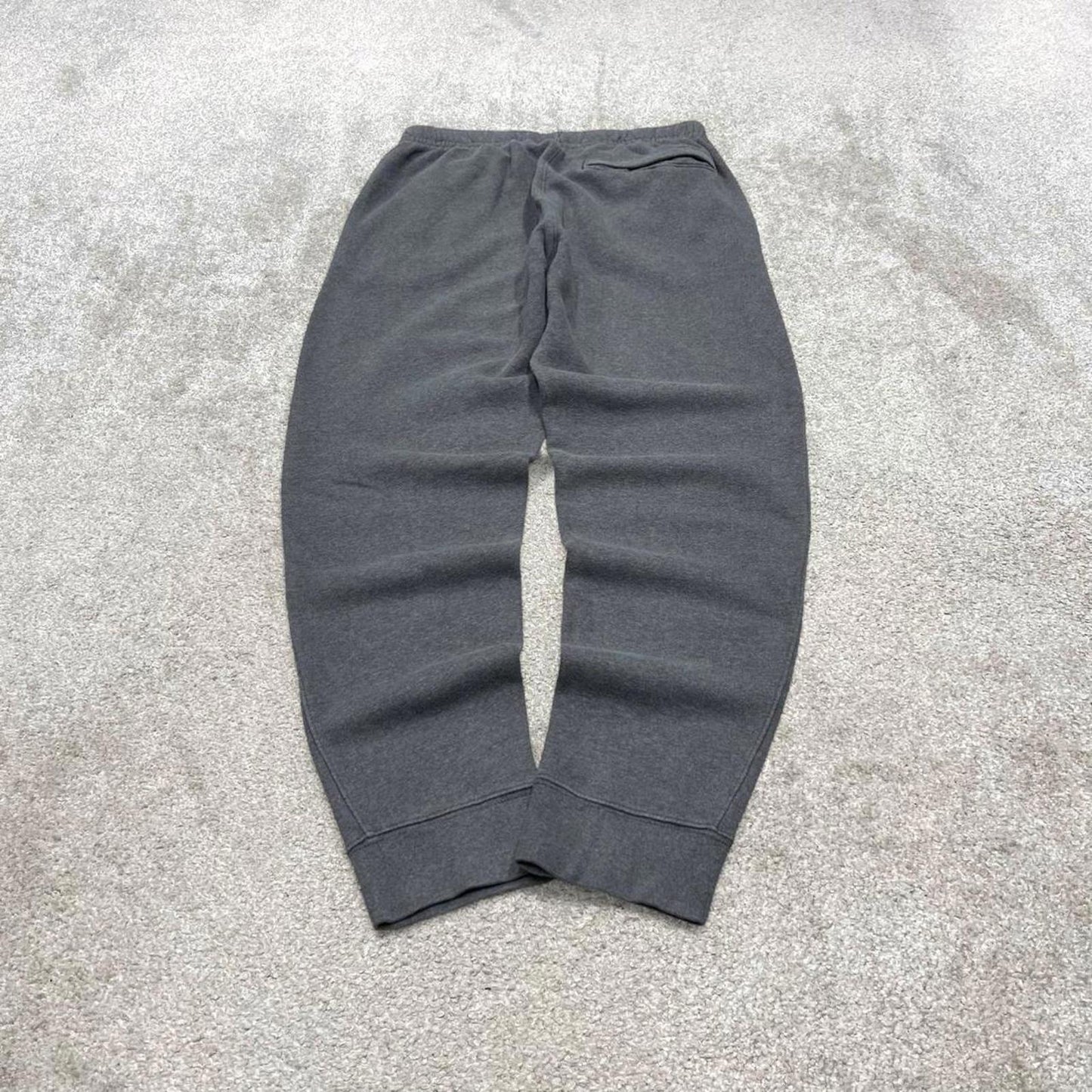 Y2k embroidered Nike sweatpants grey Cuffed joggers Swoosh logo gym sweats