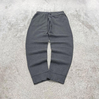 Y2k embroidered Nike sweatpants grey Cuffed joggers Swoosh logo gym sweats