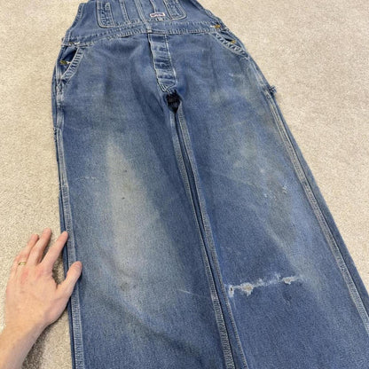 Vintage dungarees denim overalls blue Big Smith workwear bib & brace utility