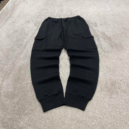 Black Champion cargo sweatpants Medium loose y2k style joggers embroidered gym wear track pants