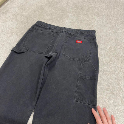 Vintage baggy Y2K Dickies carpenter jeans black Loose canvas workwear skater style cargos utility