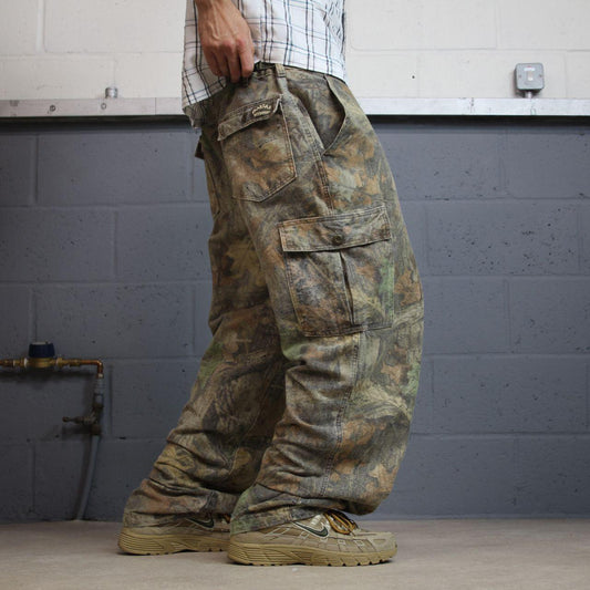 Baggy Realtree camo cargo pants Y2K XL khaki Spartan advantage Realtree camouflage hunting