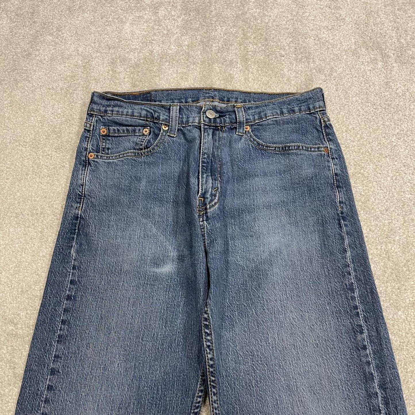 Levi's 505 straight fit jeans y2k blue Regular straight leg denim pants red tab logo