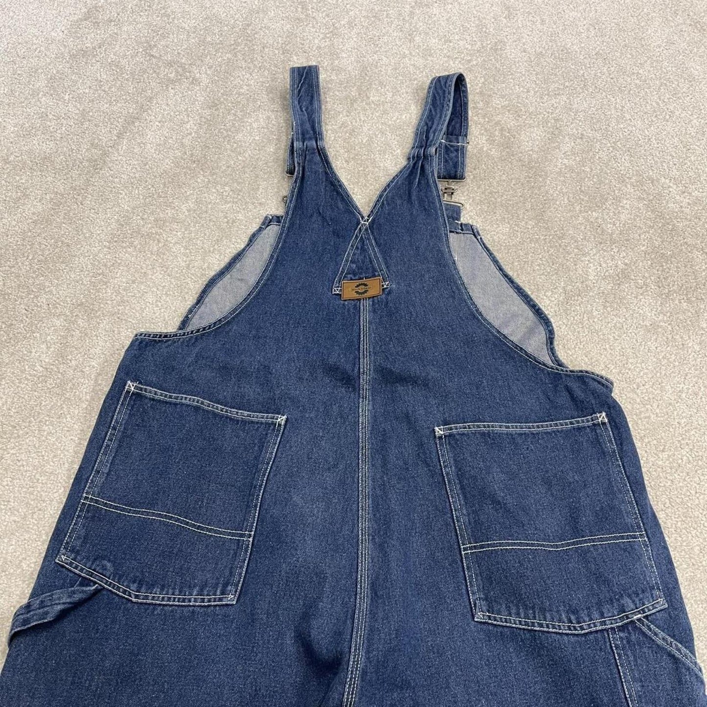 Baggy denim dungarees vintage XL overalls blue Work'n Gear workwear bib & brace farmer