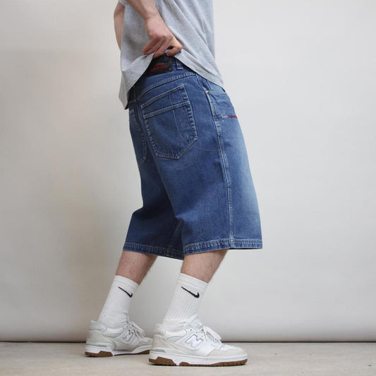 Baggy FUBU carpenter jorts W36 loose denim cargo Y2K skater shorts