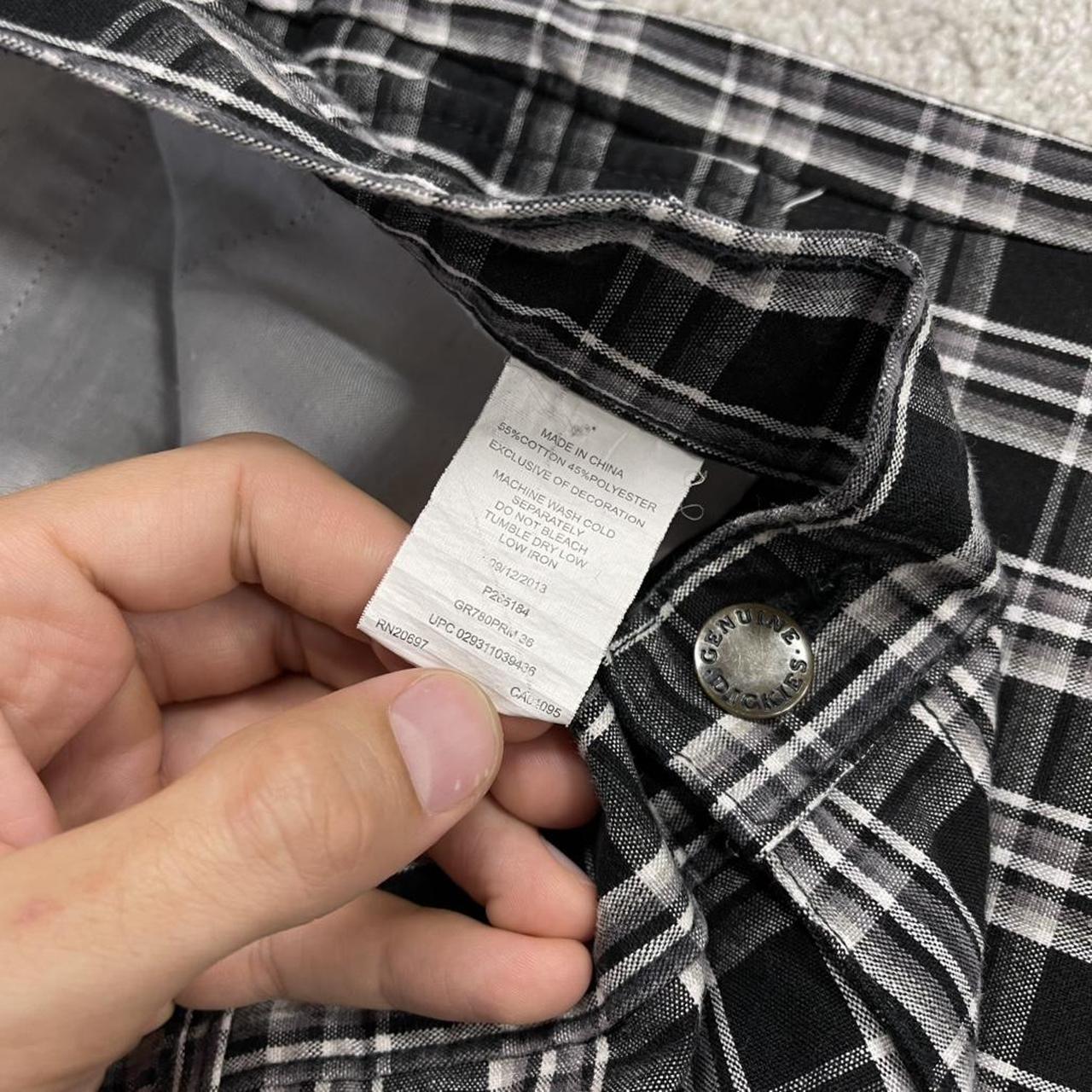Dickies baggy checkered shorts chino black Skater / surf style check shorts carpenter festival