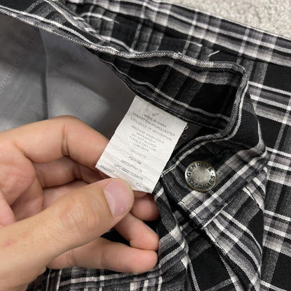 Dickies baggy checkered shorts chino black Skater / surf style check shorts carpenter festival
