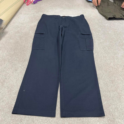 90s Dickies cargo trousers workwear W38L32 navy loose chino style skater cargo pants