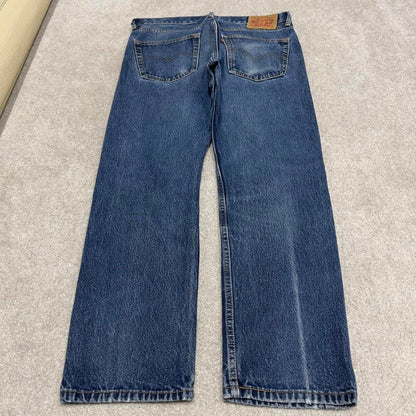 Vintage Levis 505 jeans y2k 90s skater style W34L29 blue 5 pocket 100% cotton denim pants