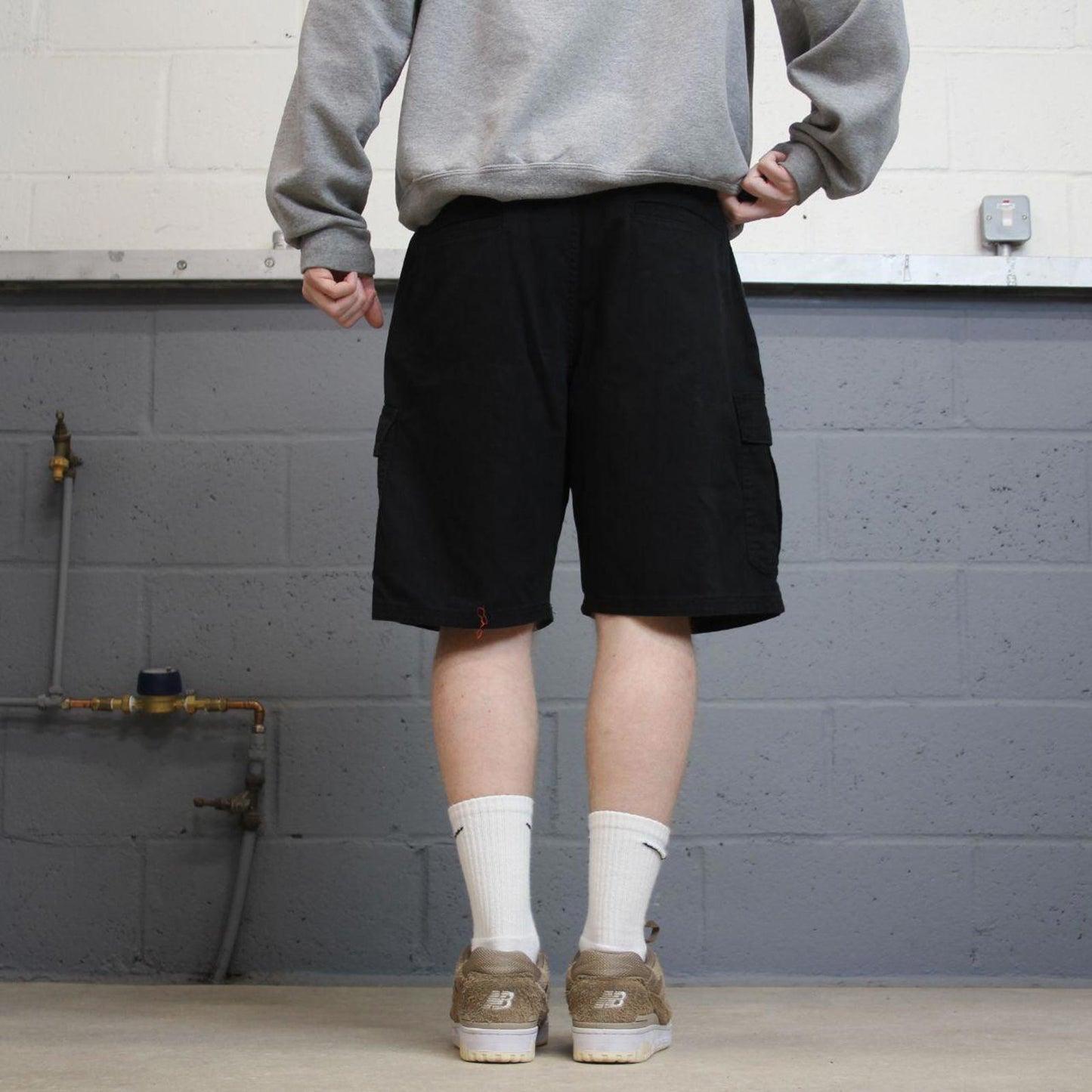 Y2k baggy Wrangler cargo shorts skater style black Loose chino summer festival shorts