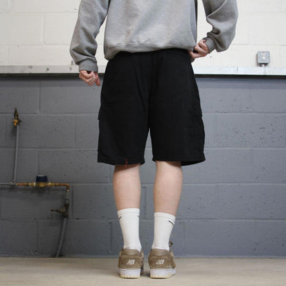 Y2k baggy Wrangler cargo shorts skater style black Loose chino summer festival shorts