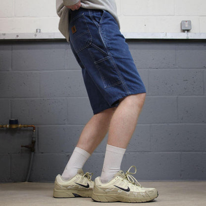 Vintage Carhartt denim shorts carpenter blue Loose skater surf style cargo jorts