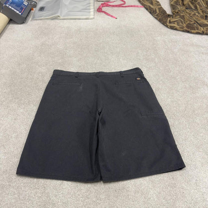 Dickies baggy Y2k W36 carpenter shorts faded black Twill chino skater style