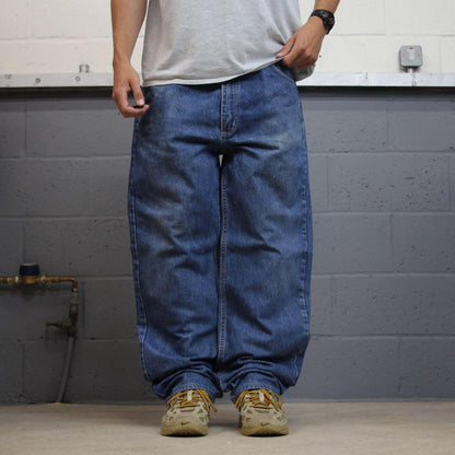 Carhartt baggy jeans y2k denim blue Loose fire resistant workwear skate pants