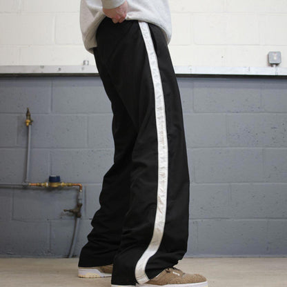 Vintage Y2K baggy Puma tracksuit bottoms wide leg black Lined embroidered loose track pants