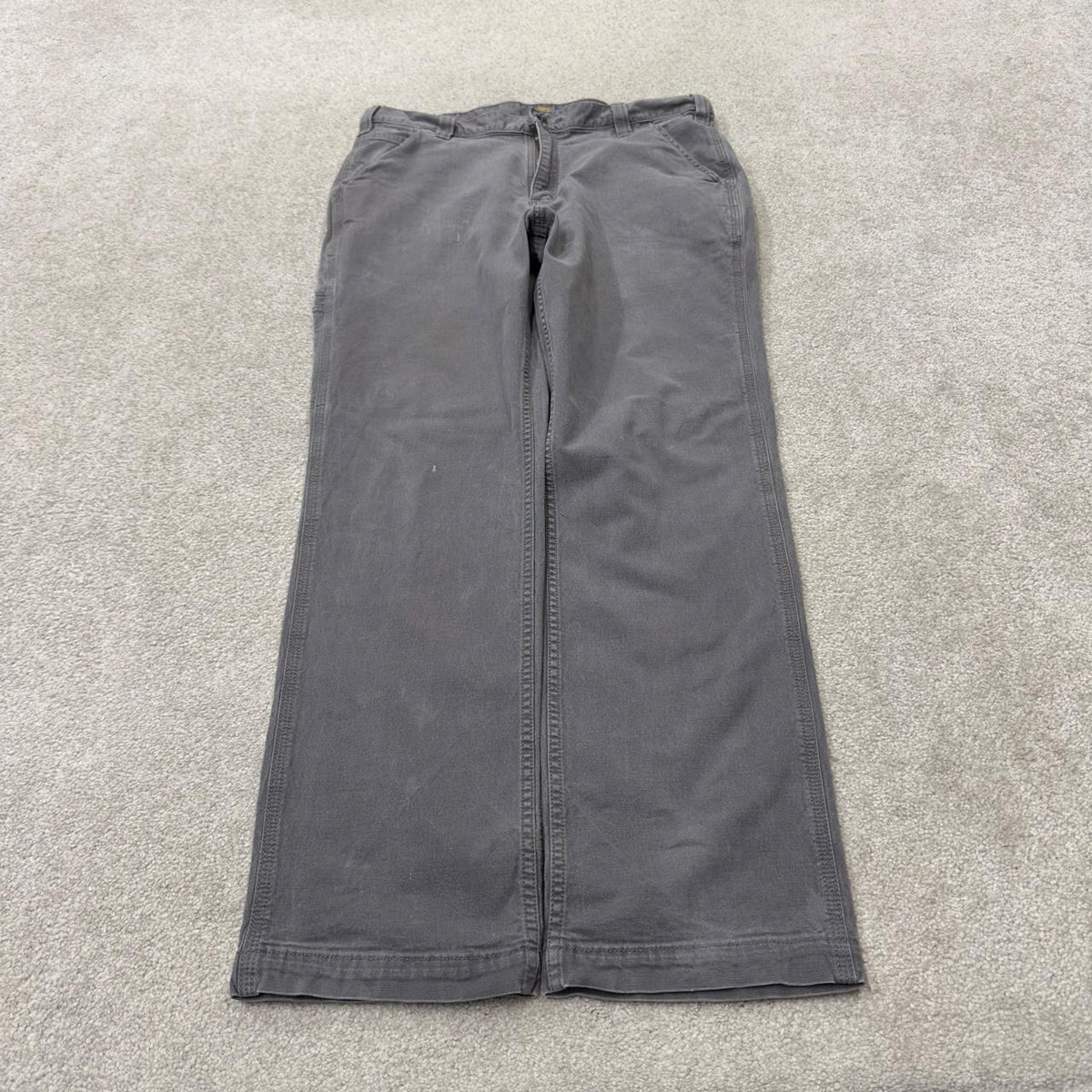 Carhartt carpenter pants relaxed y2k grey Straight leg skater style workwear pants