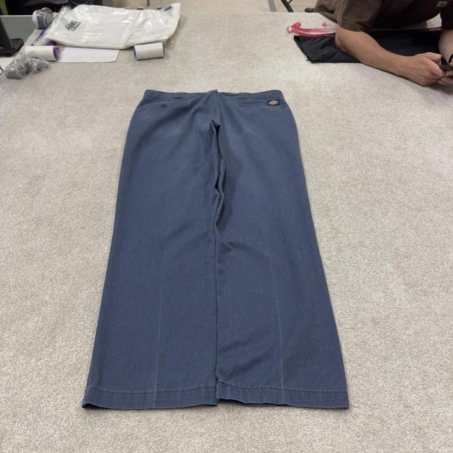 Dickies skater work pants navy loose straight leg fit Chino style skate trousers