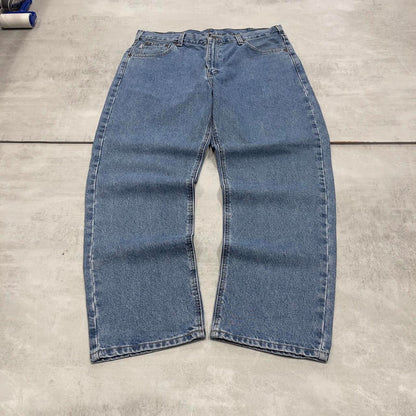 Blue Carhartt jeans W38L32 vintage 90s skater style relaxed fit loose 5 pocket pants